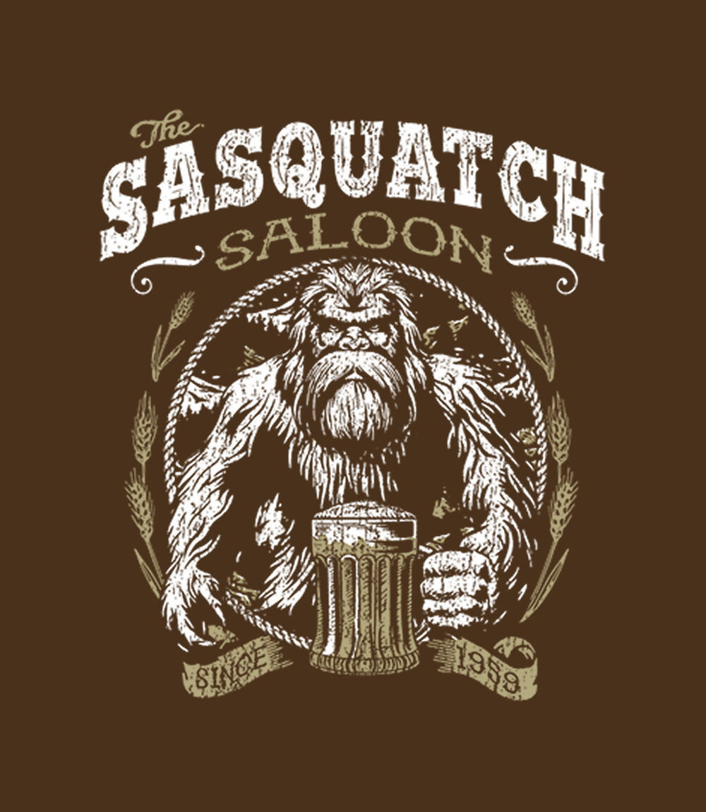 T-Shirt S to 2XL 3XL - SASQUATCH SALOON - BIGFOOT SASQUATCH FUNNY Adult gallery