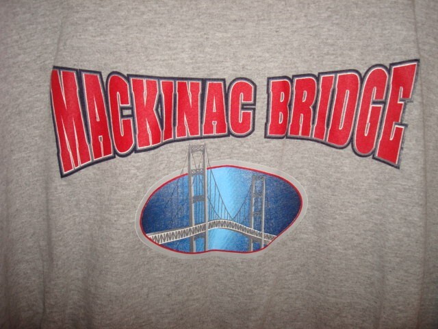 MACKINAC BRIDGE Gray T-Shirt, Mens XL gallery