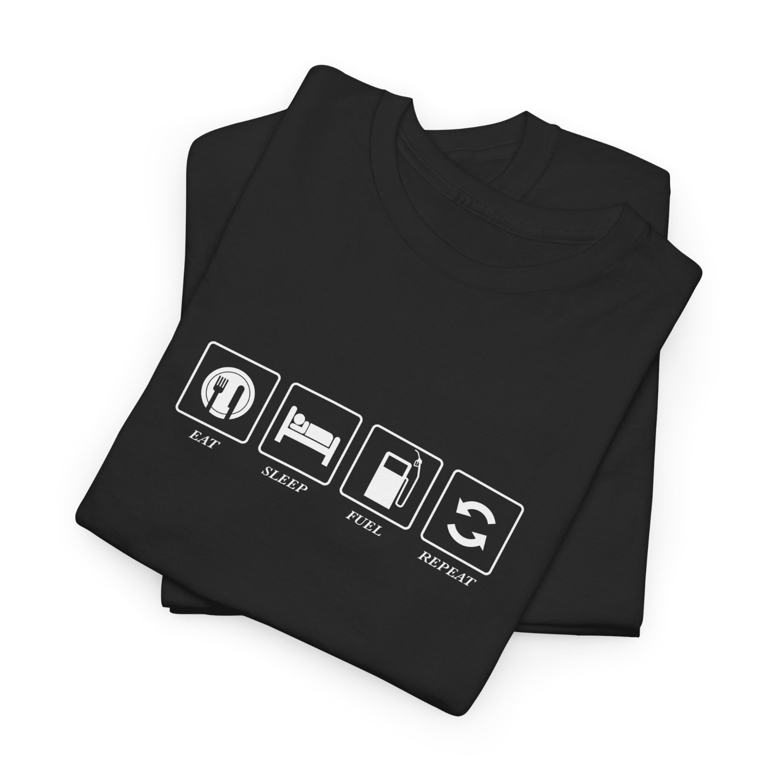 Gearhead Routine T-Shirt, Eat Sleep Fuel Repeat Tee, Gift for Petrolheads gallery