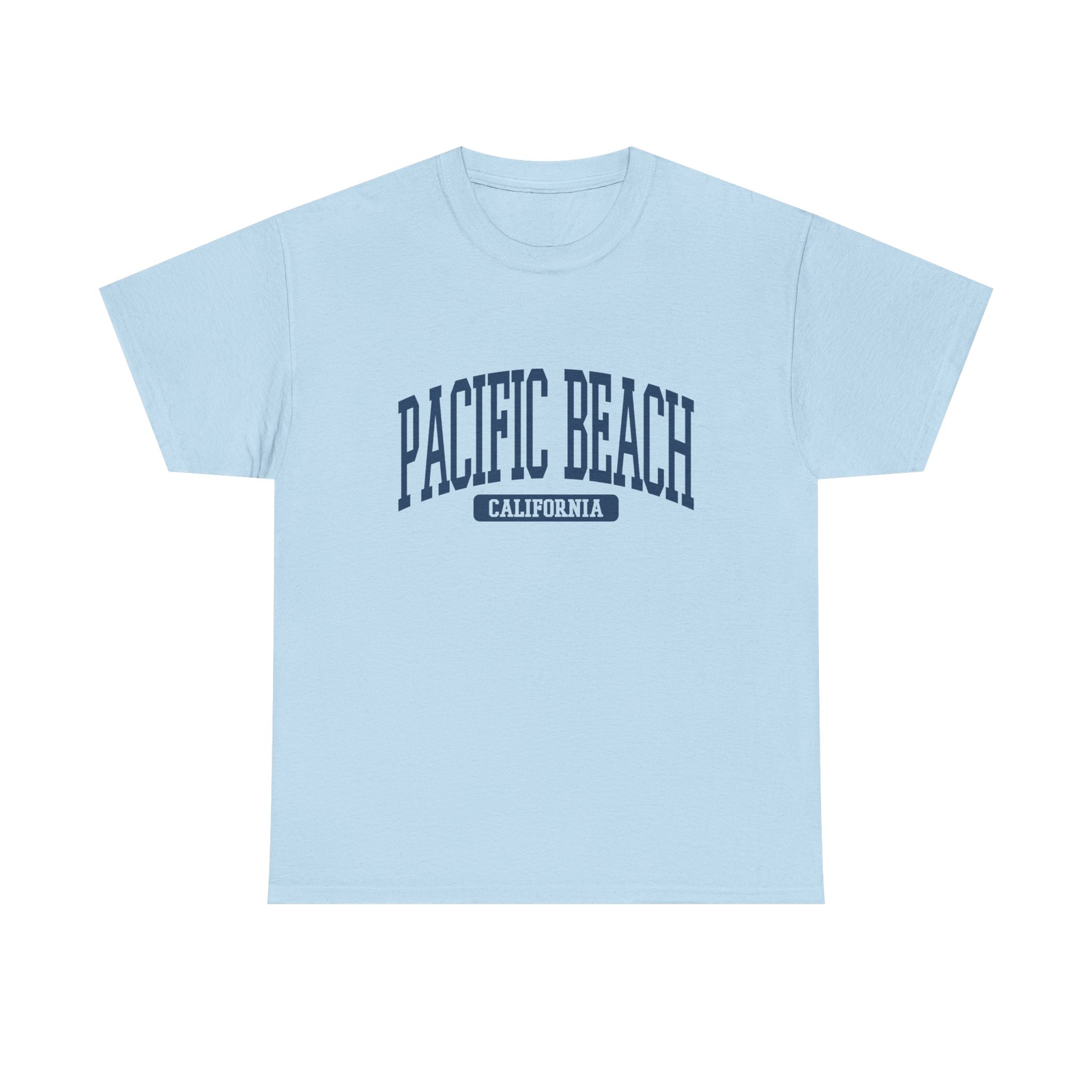 Pacific Beach California Souvenir Beach Classic, Retro T-Shirt Light Blue