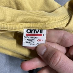 Vintage Distressed Track & Field Yellow Longsleeve Shirt XL Made In USA College