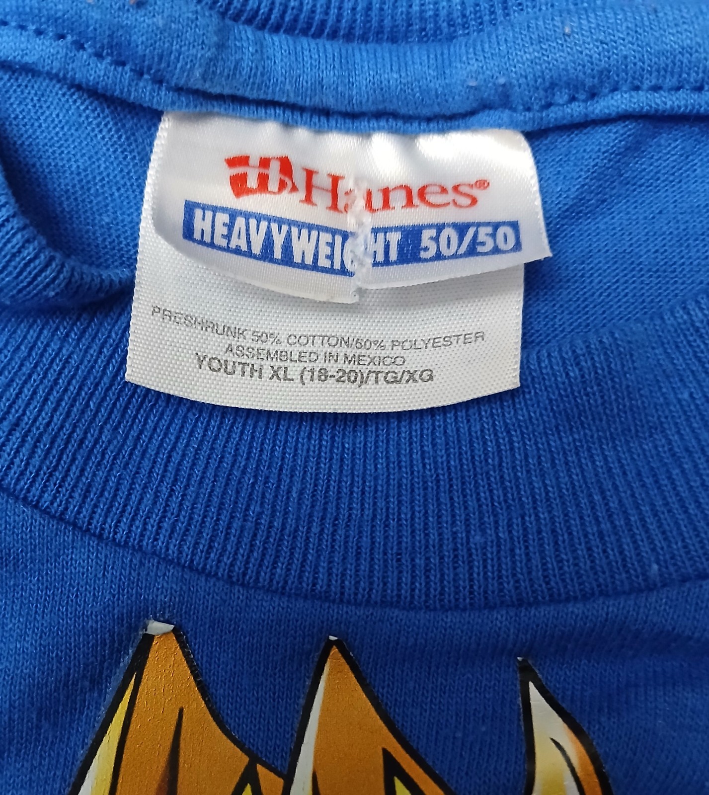 Hanes Heavyweight 50/50 Dragon Ball Super Goku Blue Graphic Tee Youth XL gallery