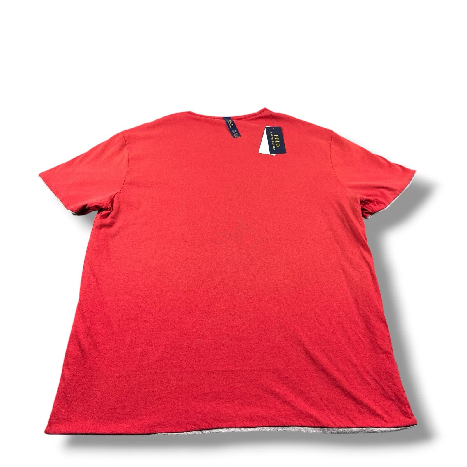 NWT Polo Ralph Lauren Custom Slim Reversible Graphic T-Shirt Gray/Red Mens Sz XL gallery