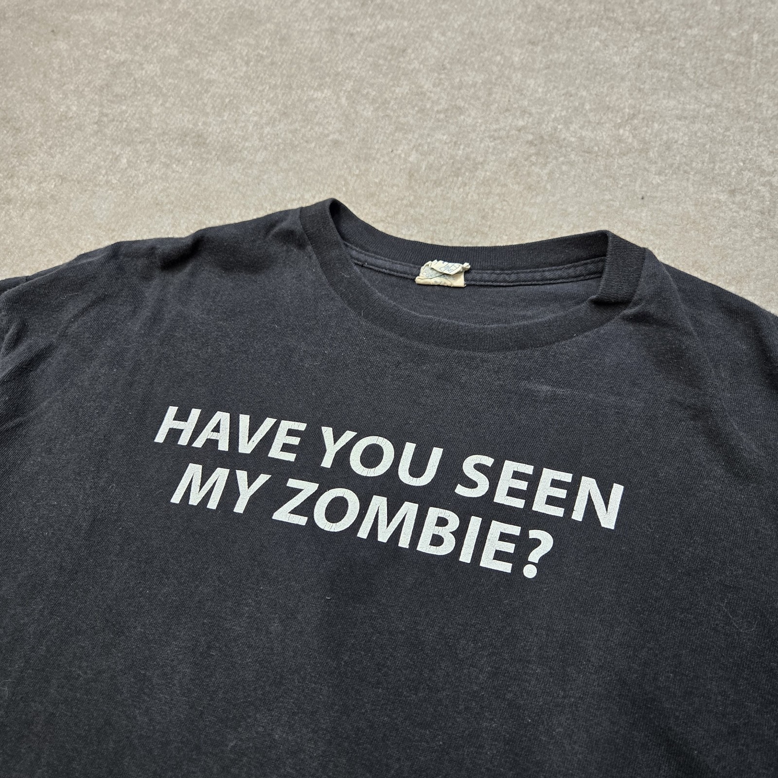 Vintage Y2K Have You Seen My Zombie Shirt Mens XL Black Horror Graphic Quote Tee gallery