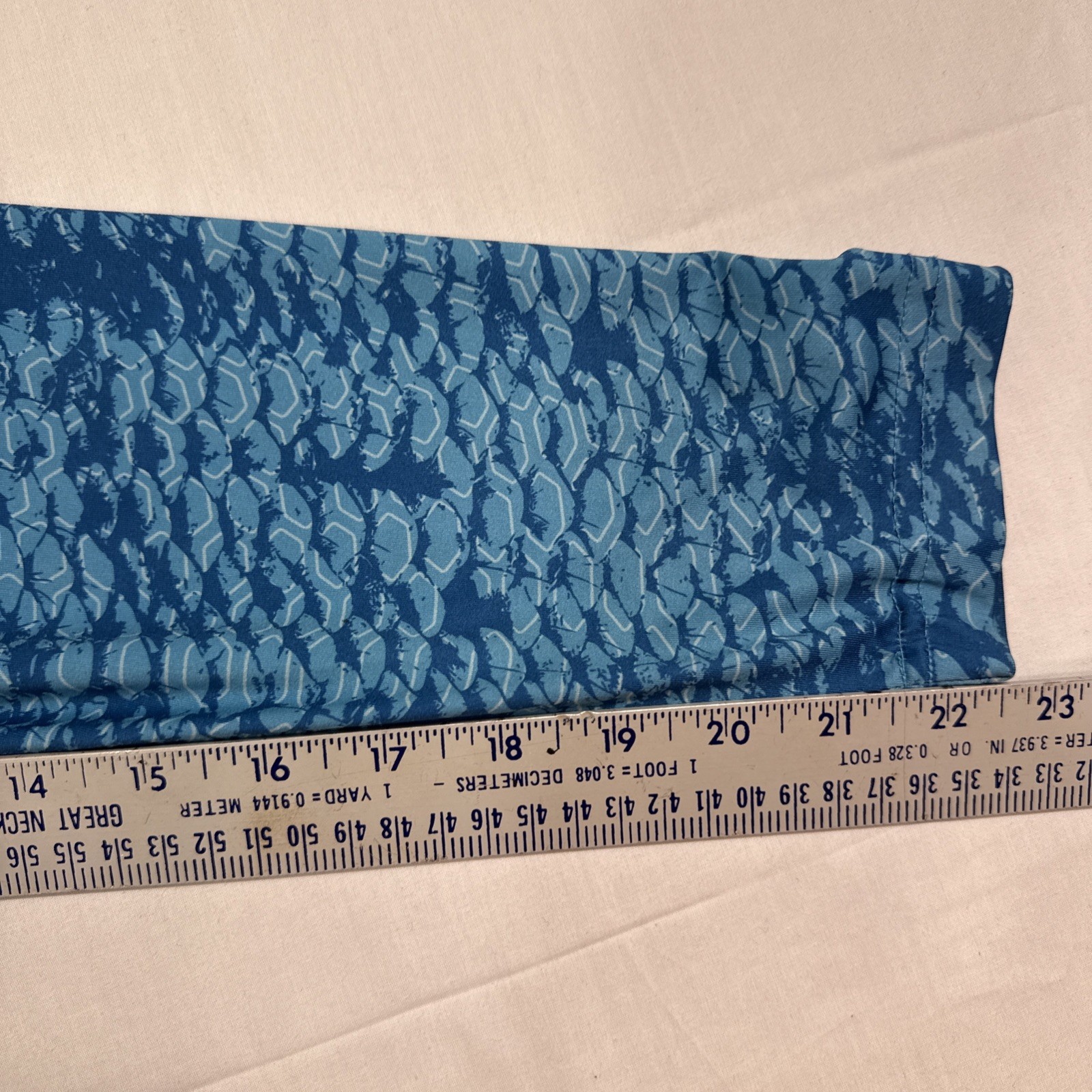 SHIRT World Wide Sportsman Mens Medium Blue Scales Long Slv Fisherman Fishing gallery
