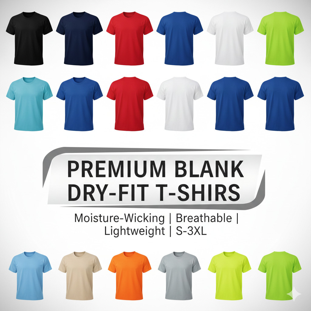 Blank Dry Fit T-Shirt Unisex Performance Athletic Tee Moisture Wicking S-3XL gallery