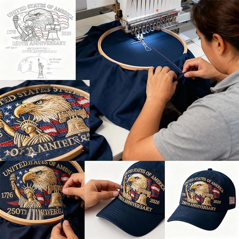 USA Hat 250 Year American Anniversary Hat Adjustable Commemorative gallery