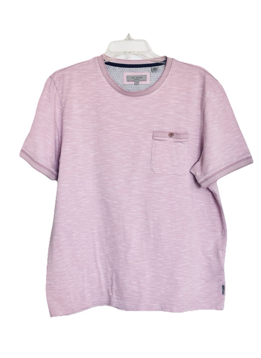 Ted Baker London Dusty Pink Pocket Ringer T-Shirt EUC Size Large