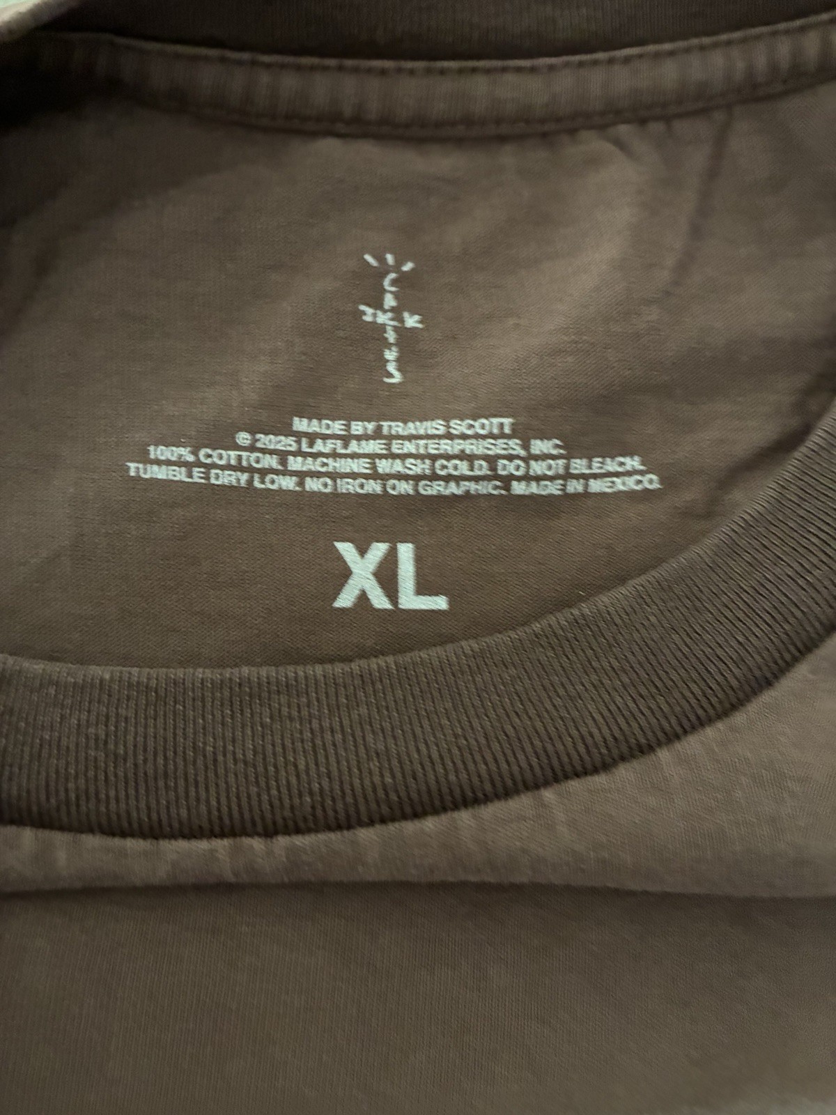 Travis Scott T Shirt XL Brown JackBoys 2 A2 Tee NEW *sleeve hole gallery