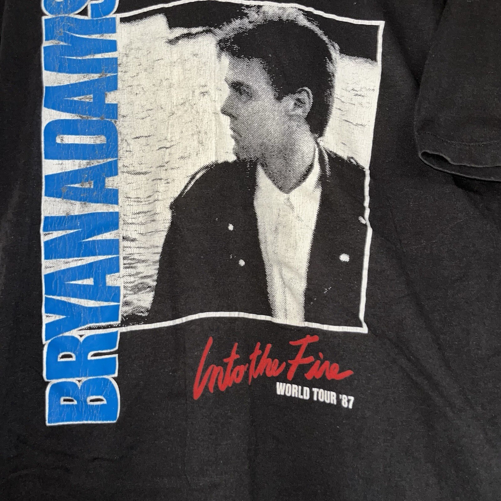 Bryan Adams Into The Fire Tour 87 Vintage Single Stitch T Shirt Large TeeJays gallery