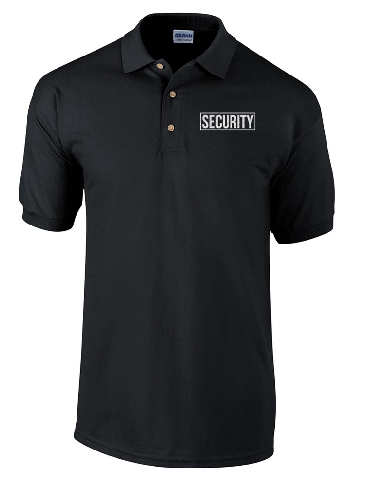 Security Polo, front and back prints, Event Staff, Event Bouncer, Security Guard