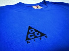 2000s Y2K Nike ACG Blank Basic Embroidered Streetwear Hiking Outdoor T-Shirt M L