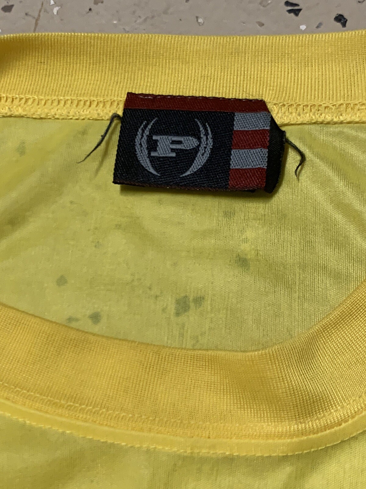 Vintage Phat Farm Men XL Yellow Sheer T Shirt Y2K Vibes Club Athletic Streetwear gallery