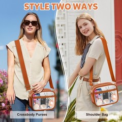 Clear Bag for Stadium Events – Crossbody Bag with Mesh Pouch and Adjustable S…