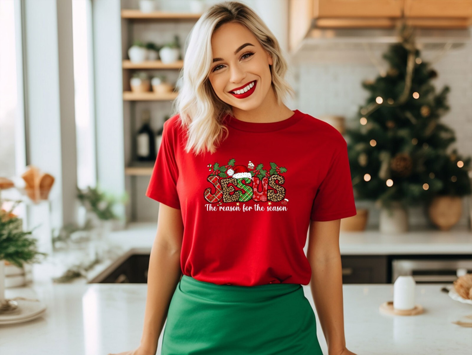 The Reason For The Season, Christmas Shirt, Jesus New Year Tee, Santa Claus Shir gallery