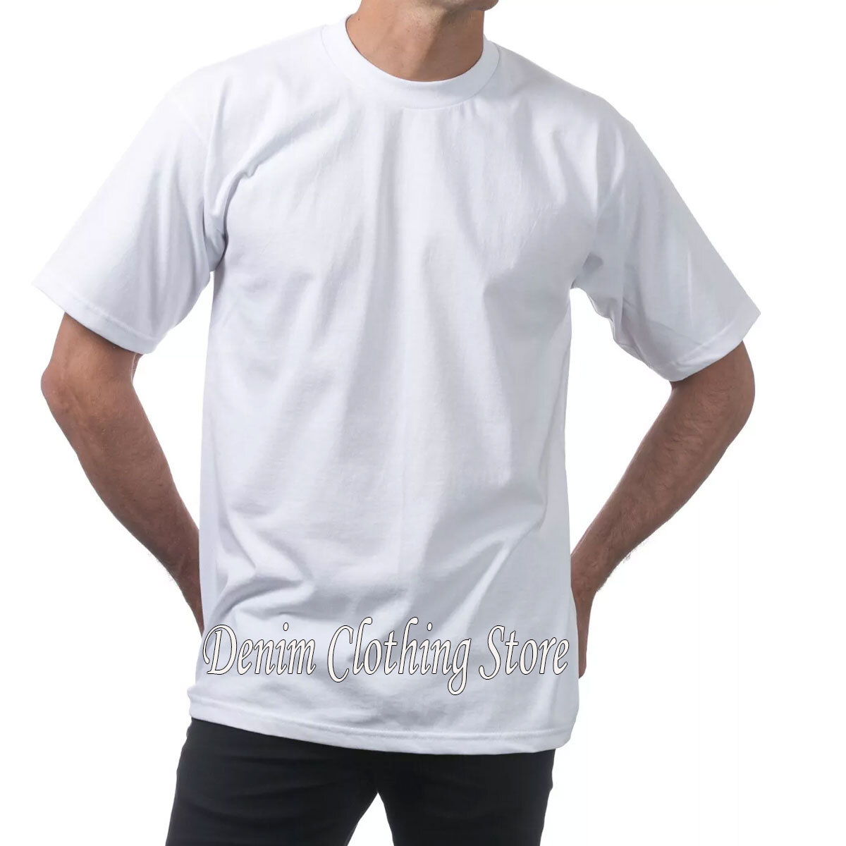 12 PACK PROCLUB PRO CLUB MENS HEAVYWEIGHT WHITE SHORT SLEEVE T SHIRTS COTTON TEE gallery