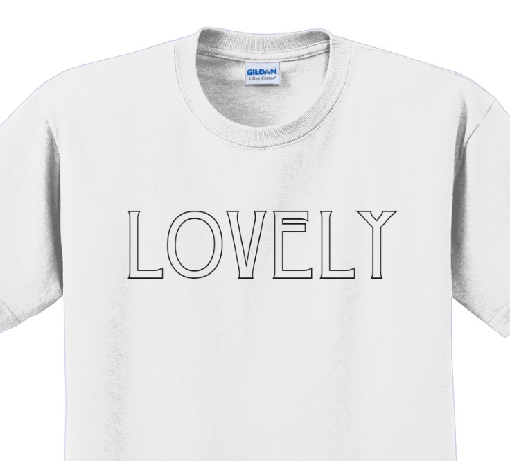 Lovely T-Shirt Short Sleeve Graphic Tee Unisex apparel Text logo design gallery