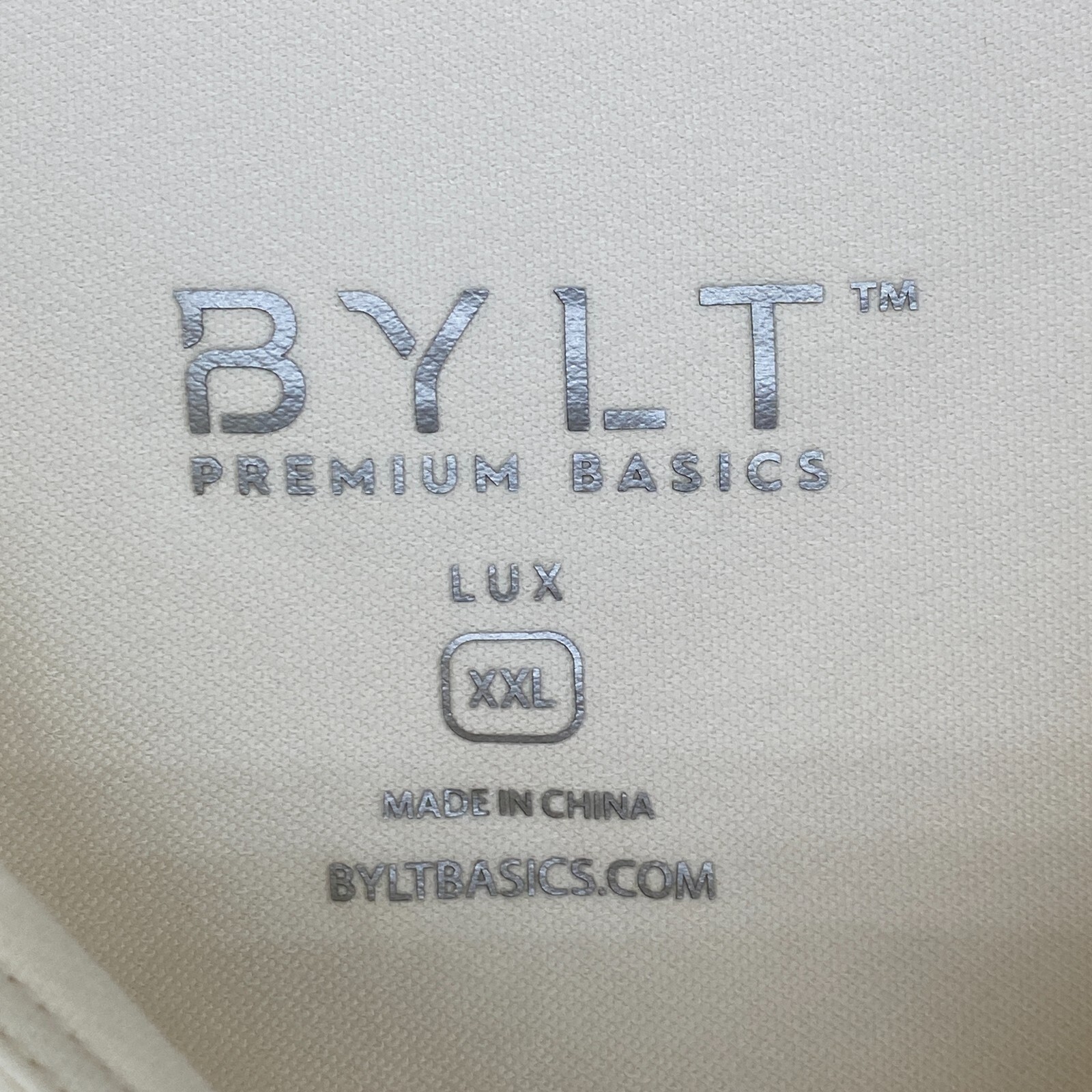 BYLT Shirt Mens 2XL LUX Drop Cut Premium Basics Gym Short Sleeve Off Ivory gallery