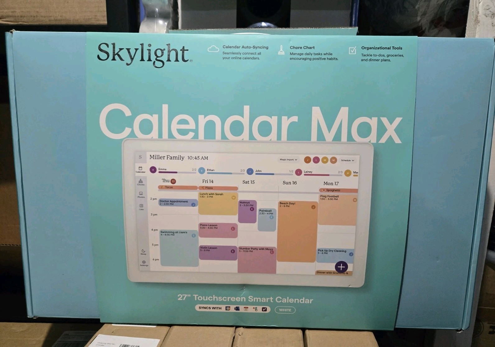 Skylight Calendar Max 27 inch Touchscreen Smart Calendar and Family Organizer