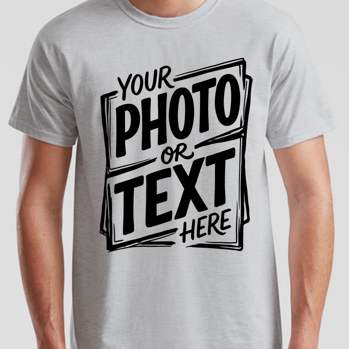 Personalised Unisex T Shirt Custom Photo Text Logo Customised Mens Womens Tee gallery