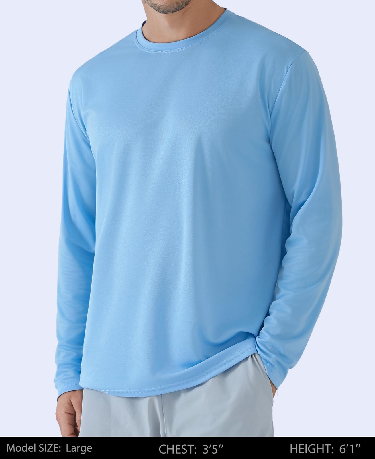 6 Pack Long Sleeve Shirts for Men Moisture Wicking UPF SPF Sun Protection Tee... gallery