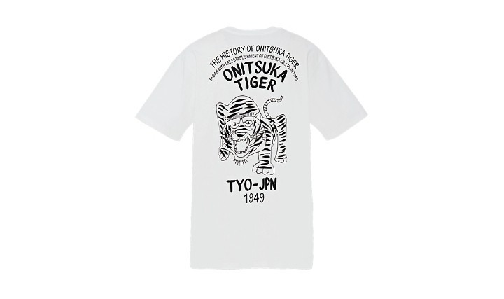 Onitsuka Tiger GRAPHIC TEE T-shirt, Unisex, 2183B620, White, Black gallery