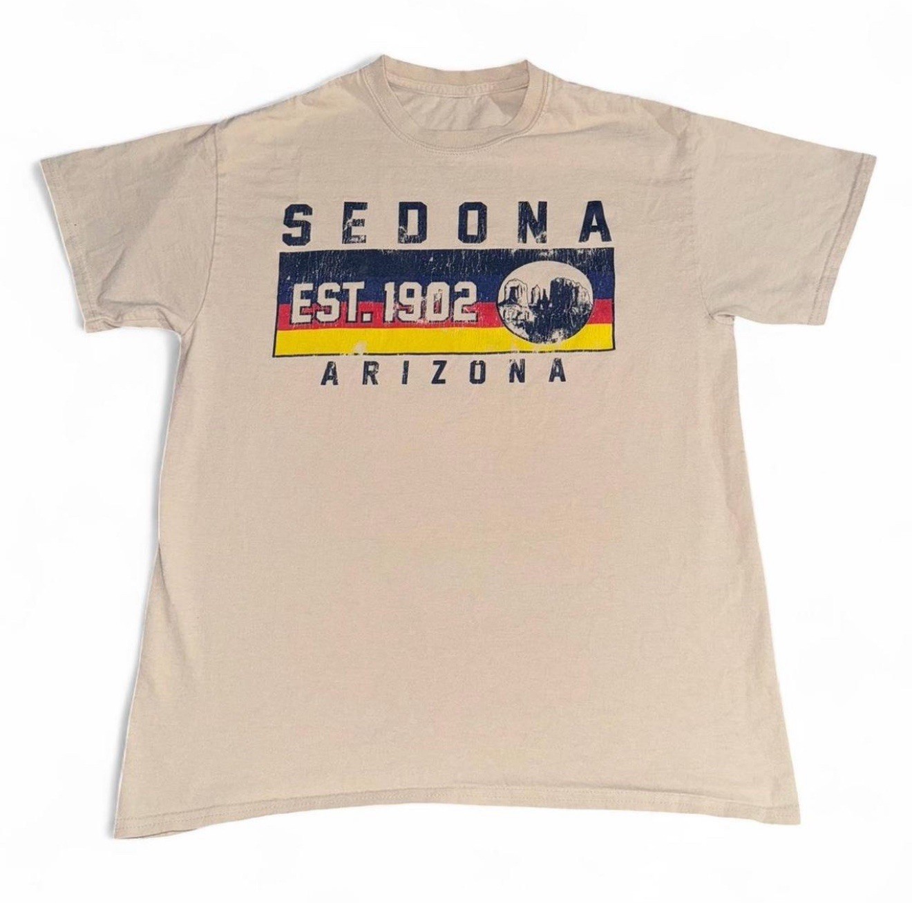 Sedona Arizona Est. 1902 Graphic T-Shirt Beige Men's Large gallery