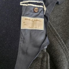 Brunello Cucinelli Wool Cashmere Navy Chester Coat 48 from japan