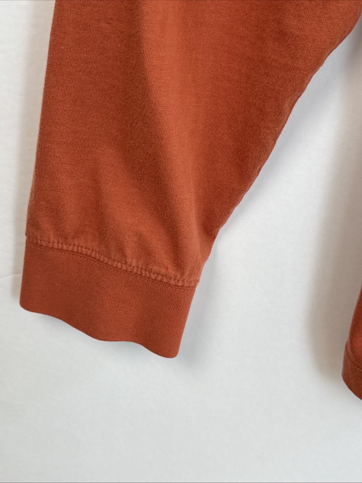 LL BEAN Carefree Unshrinkable Henley Shirt Pullover Rust Clay Mens Size XL gallery