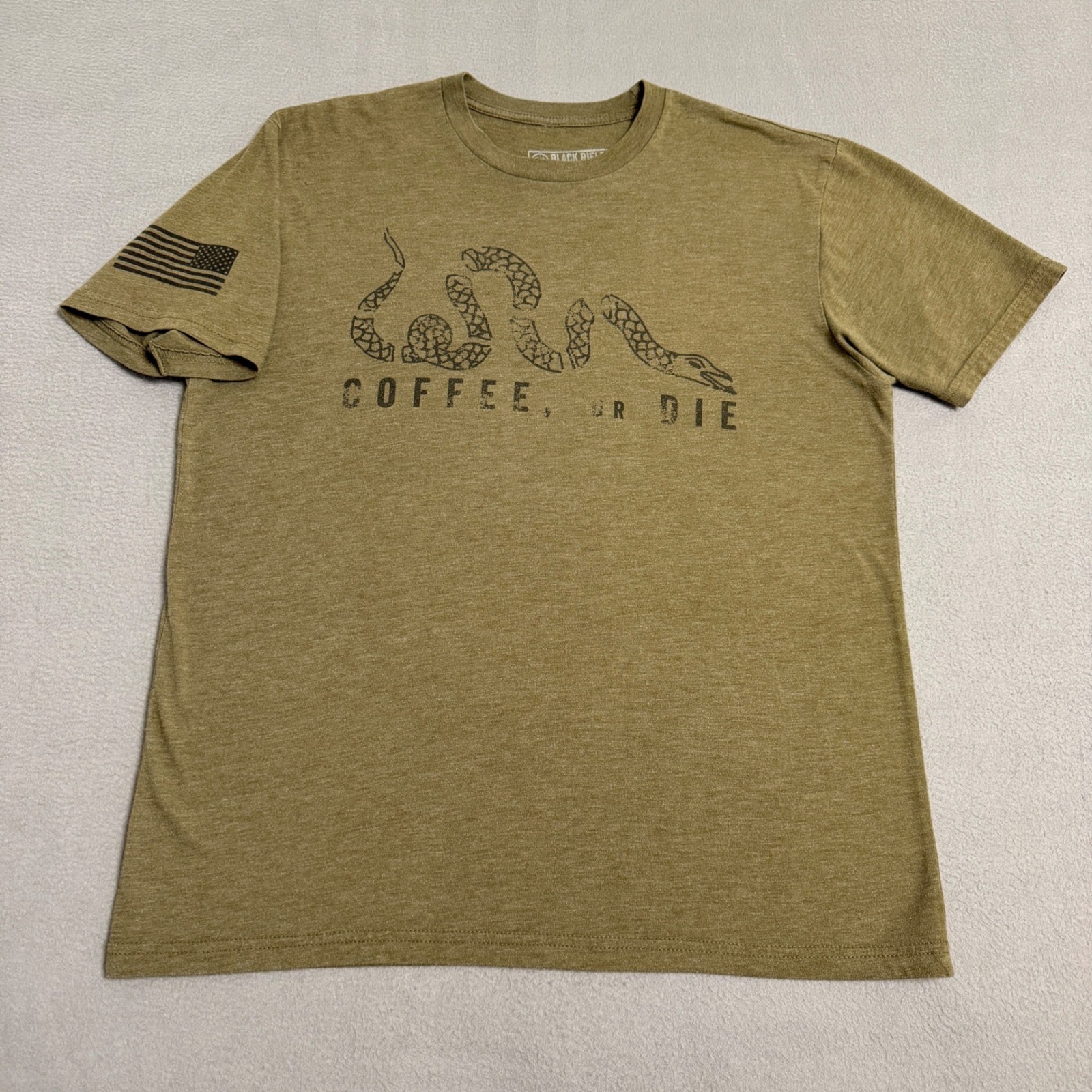 Black Rifle Coffee Company Shirt Mens Large Olive Green Coffee Or Die Graphic T gallery