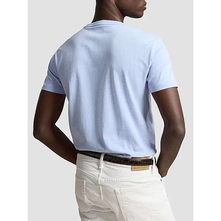 Polo Ralph Lauren Men's S/S XXL Crewneck T-Shirt Light Blue Pink Pony gallery