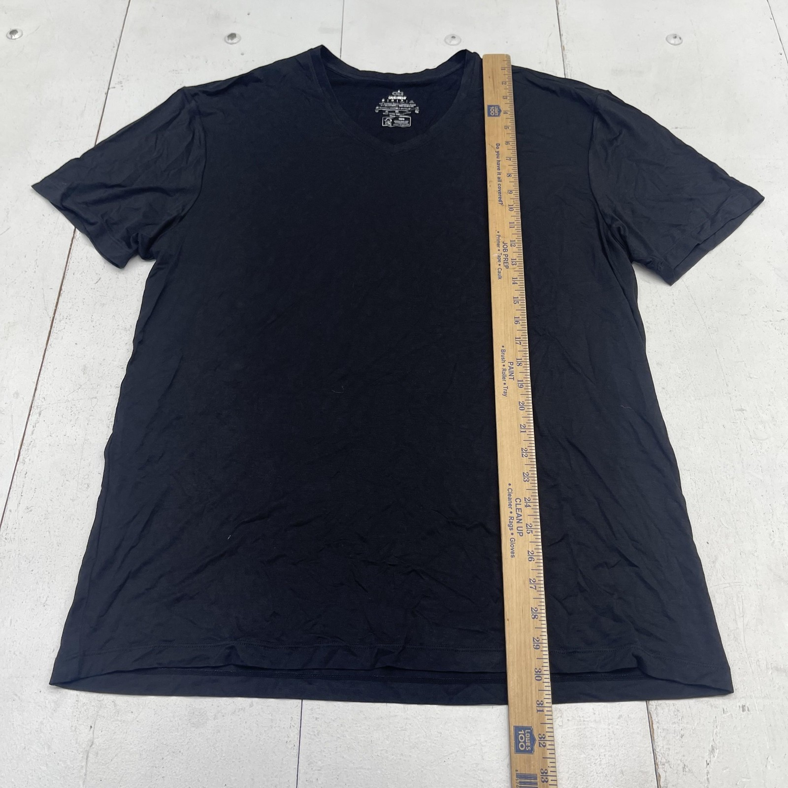David Archy Shirt Mens XL Black Bamboo Rayon V Neck Short Sleeve Stretch gallery