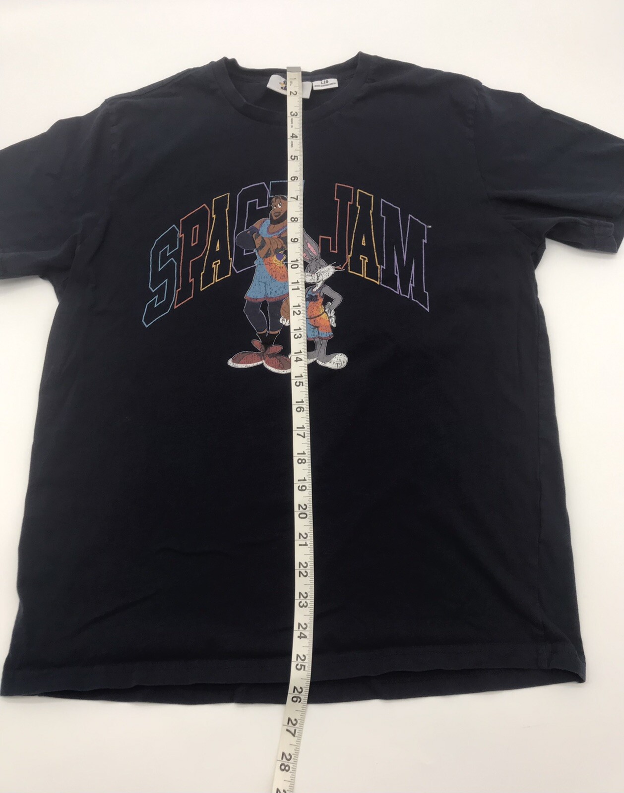 Space Jam T-Shirt Men Large Blue Graphic Bugs Bunny Lebron James ..#17528 gallery