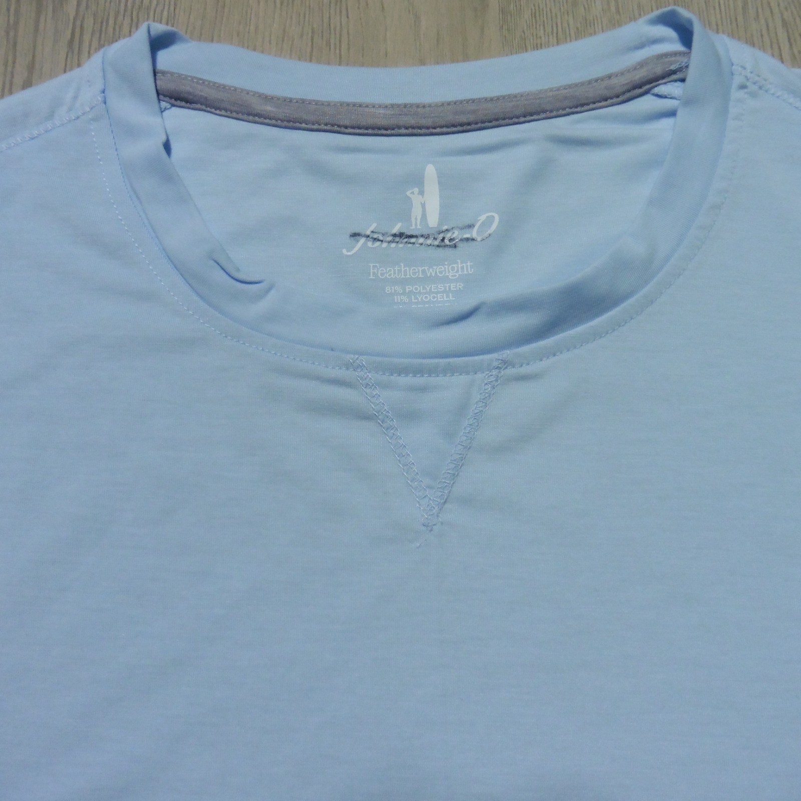 JOHNNIE O Mens L LARGE THE COURSE T SHIRT PERFORMANCE GOLF TEE KONA BLUE AQUA gallery
