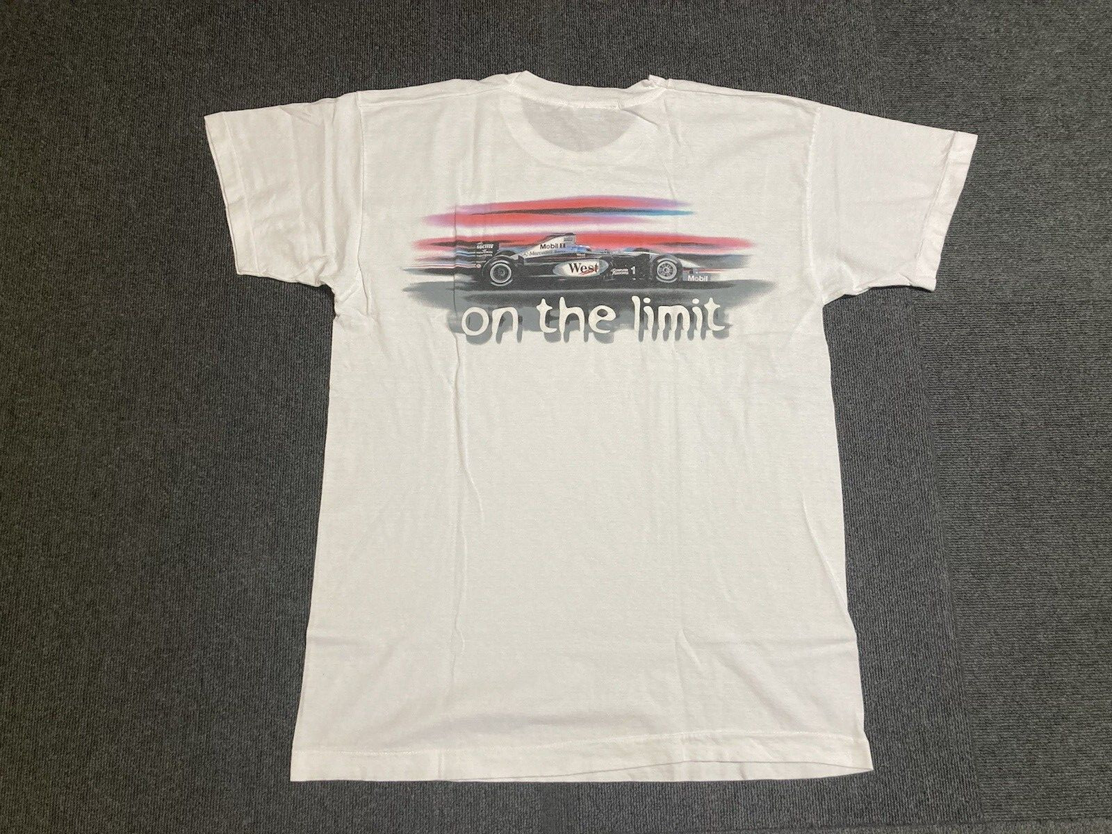 West McLaren Mercedes Formula 1 Racing Team Tee T Shirt Size L White Vintage gallery