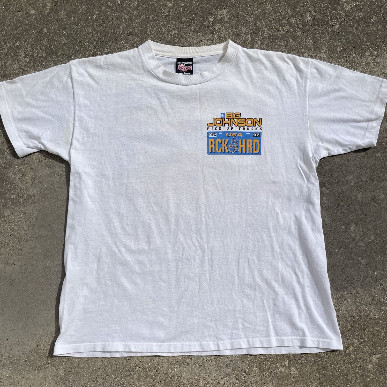 Vintage Big Johnson T-Shirt Pick Up Truck L 1996 Distressed gallery