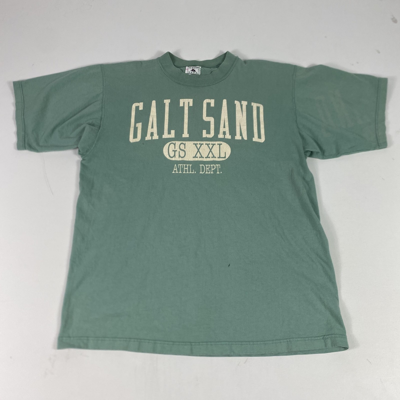 Vintage Galt Sand Shirt Mens Large Green Athletic Dept Graphic Tee USA Made 90s gallery