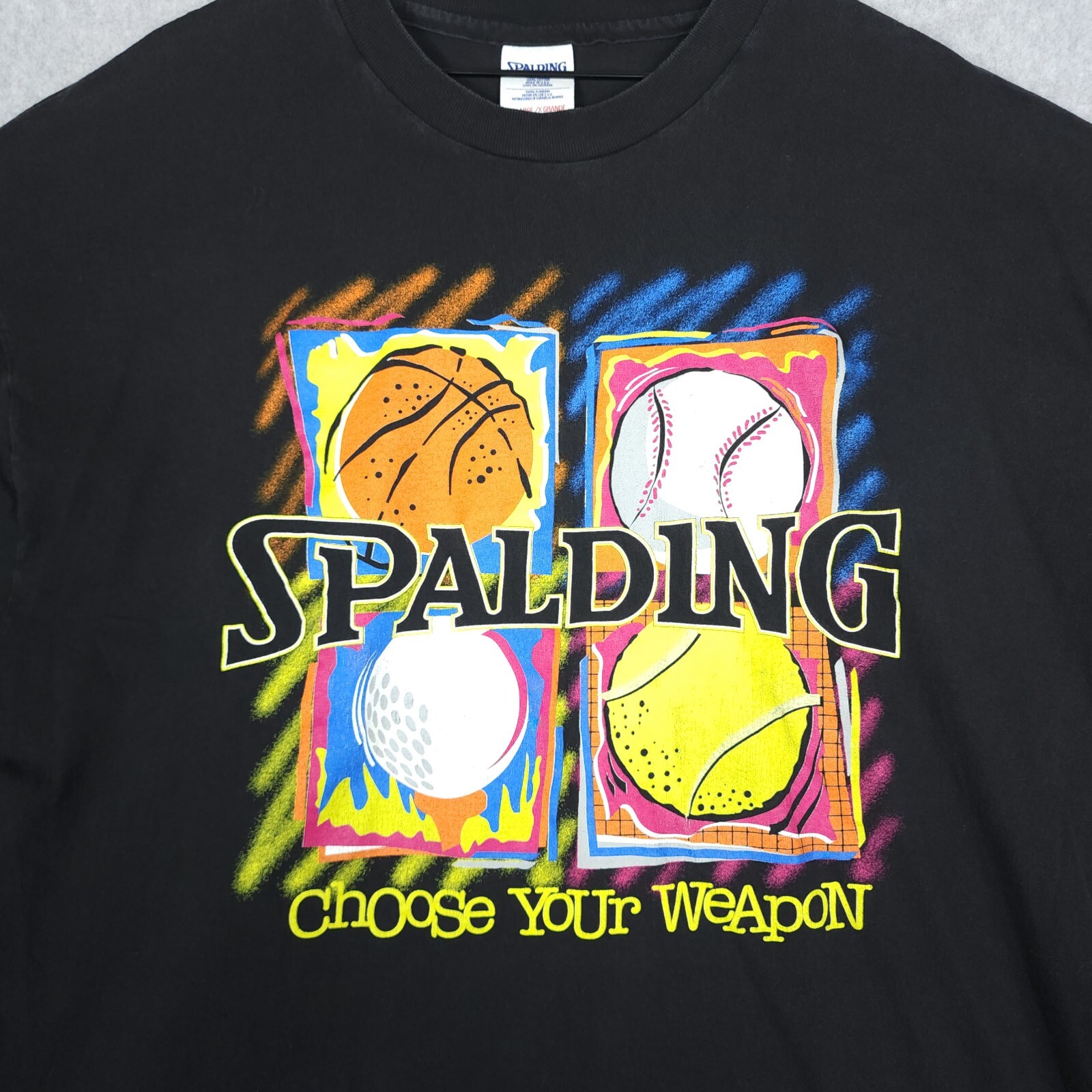 Vintage Spalding Shirt Mens XL Black Basketball Baseball Golf Tennis 90s Y2K gallery
