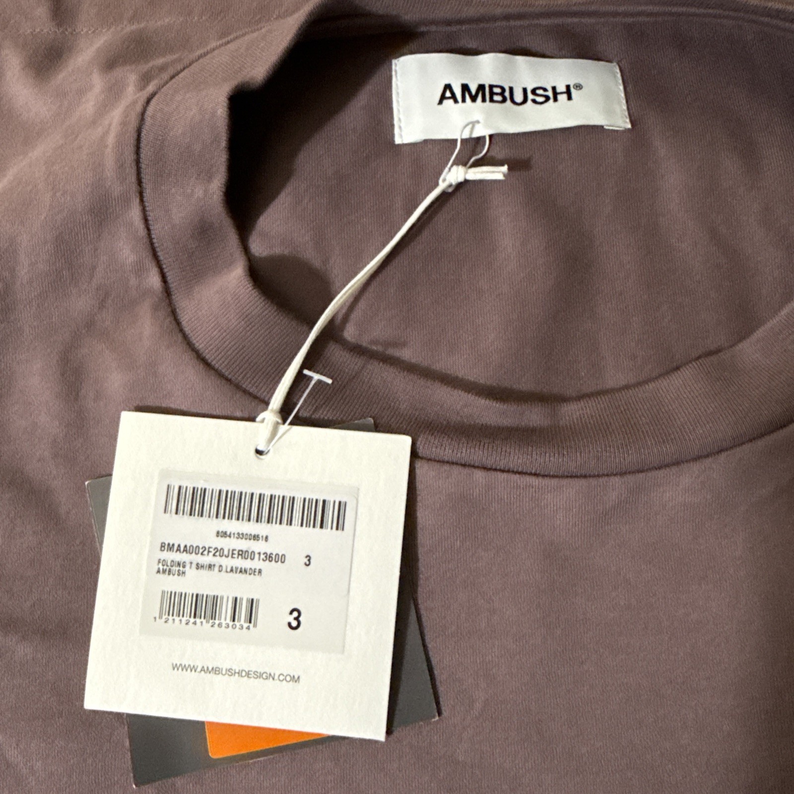 AMBUSH Folding T Shirt D. Lavender Japanese Size 3 - Fits ~XL NWT gallery