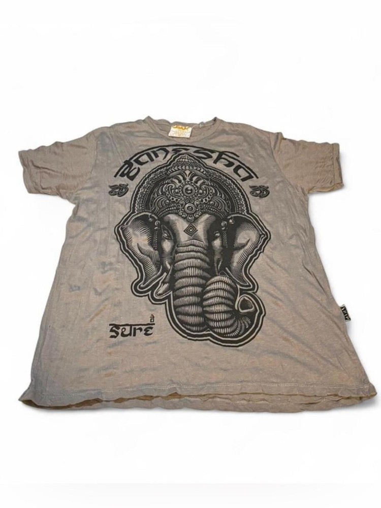 Sure designs Elephant Graphic Tee in Taupe and Black