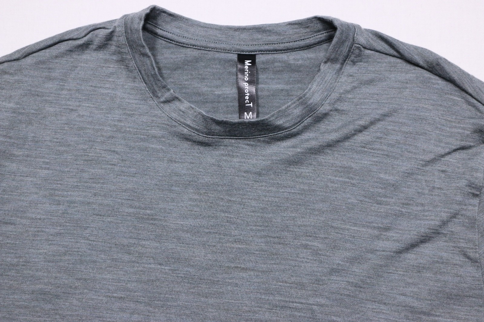 Merino Protect Long Sleeve Tee Mens M Gray Green Base Layer Crew Neck 100% Wool gallery