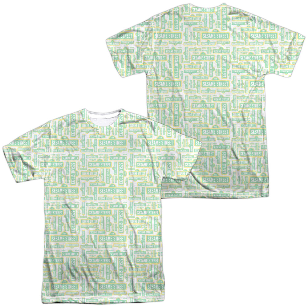 Sesame Street Puzzle Pattern Unisex Adult Halloween Costume T Shirt, S-3XL