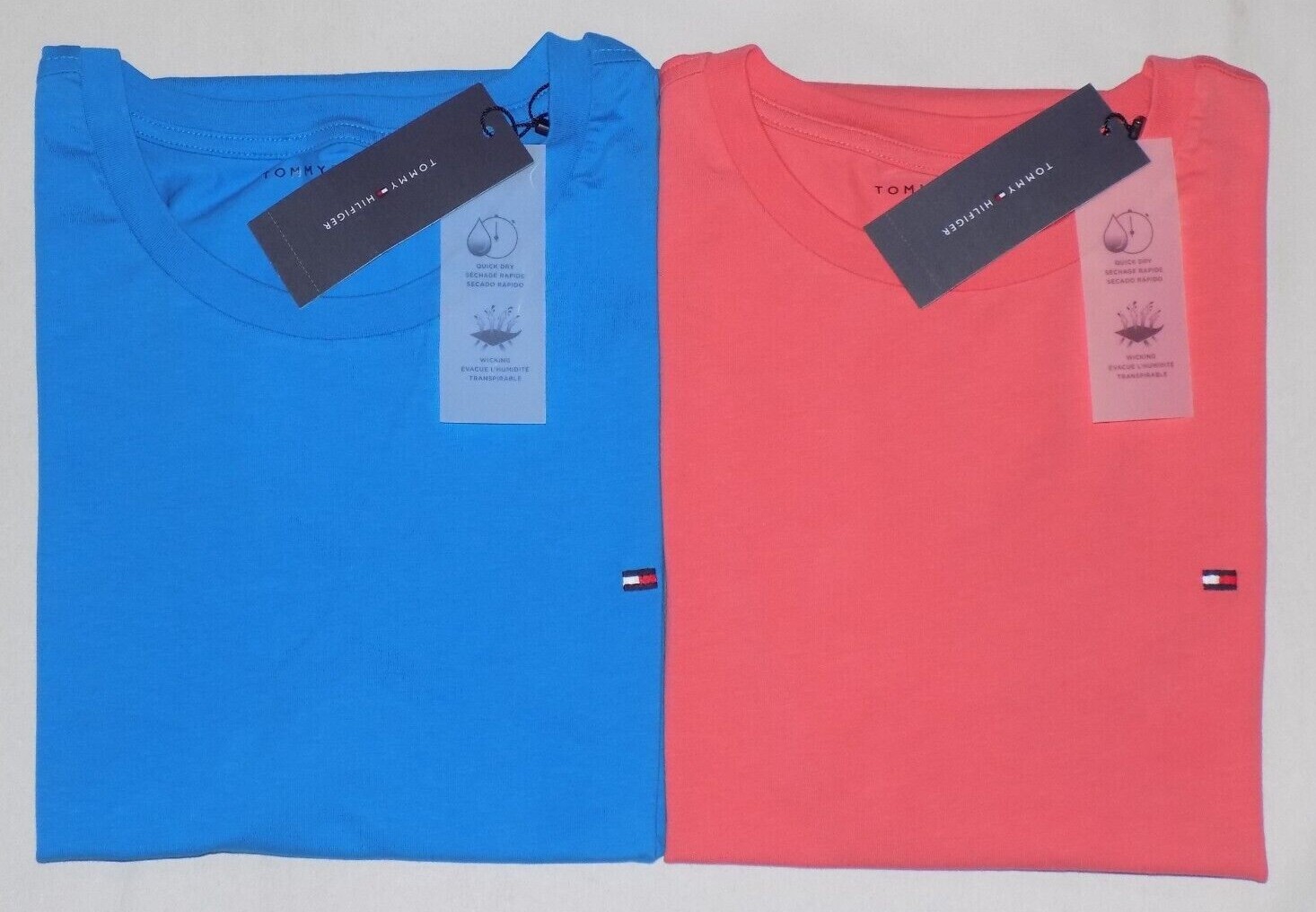 Tommy Hilfiger Men's Stretch Quick Dry Solid T-Shirts Blue M XL New gallery