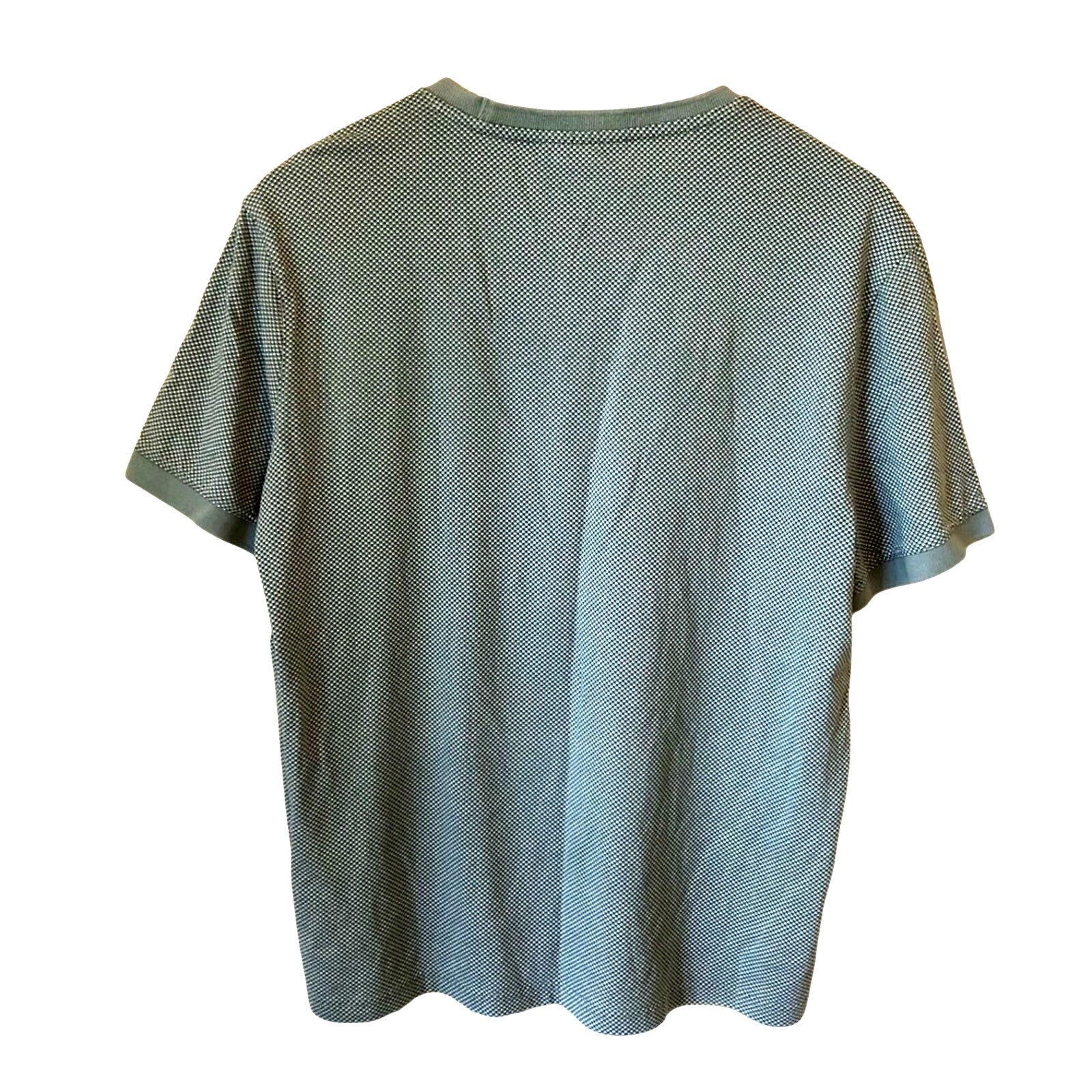 Michael Kors Shirt Men's Medium Cotton Green Short Sleeve Embroidered Preppy gallery