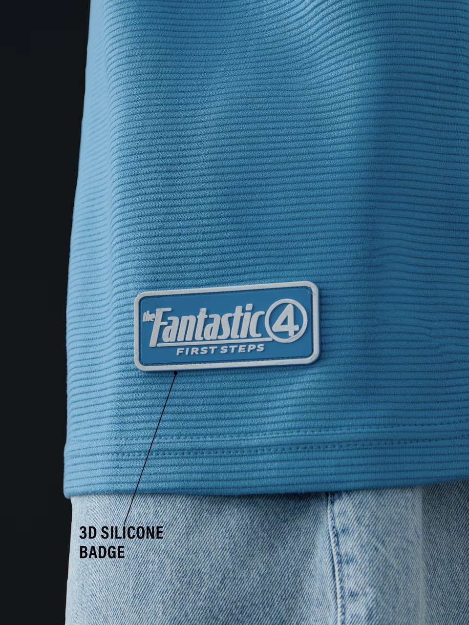Marvel Fantastic 4 Embroidery Logo Oversized T-Shirt Textured Fabric Summer 2026 gallery
