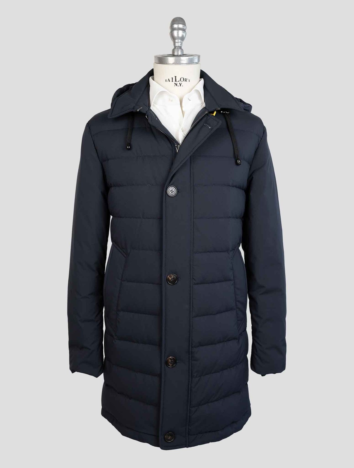 NEW SARTORI NAPOLI BLUE PL OVERCOAT US 46 - EU 56 US1088 gallery
