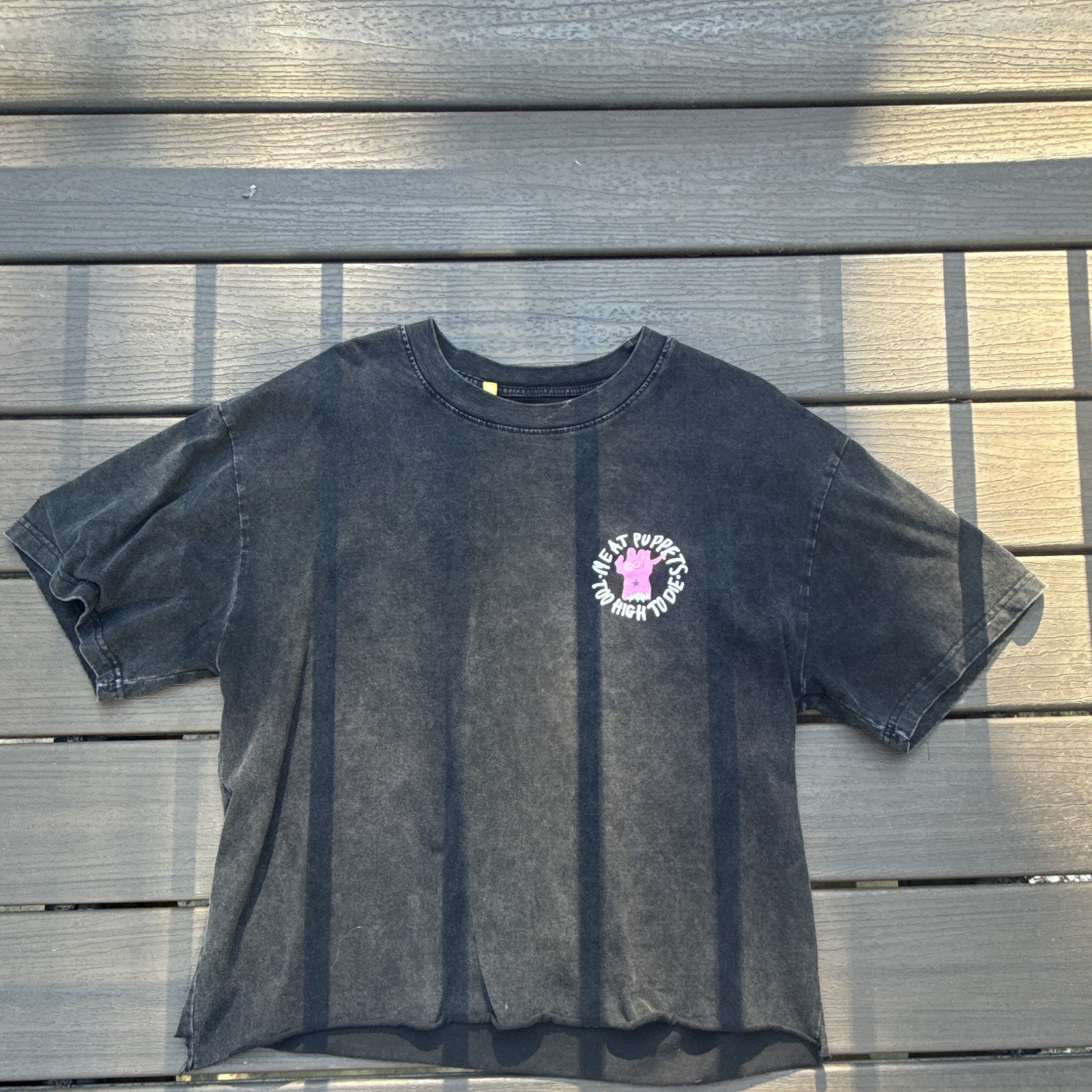 Gallery Dept. Too High To Die Black Graphic Puppet Tee Crew Neck Cotton M gallery