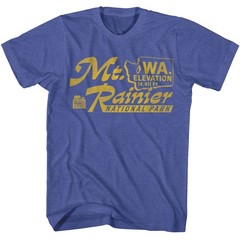 National Parks – Mt Ranier Elevation – American Classics – Heather Blue Adult Sh