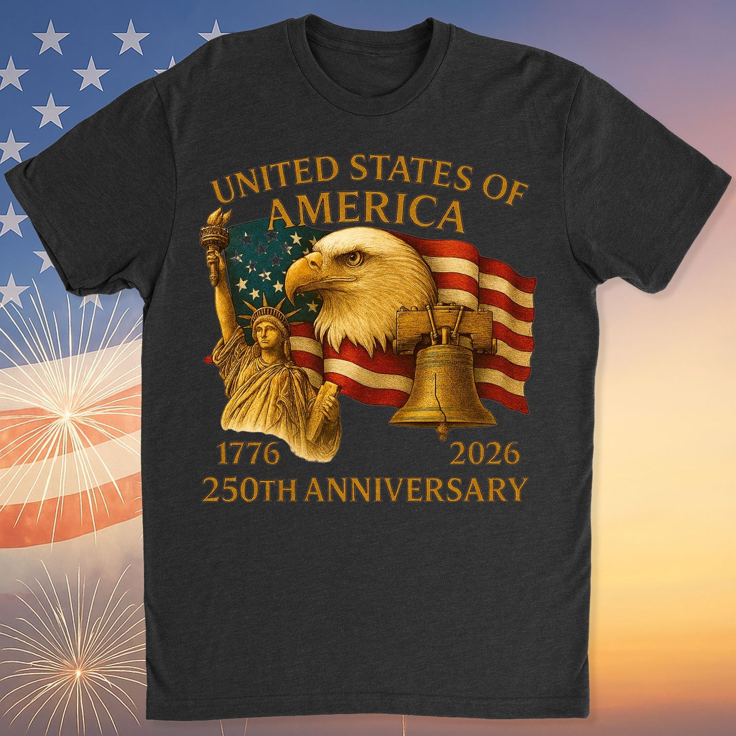 250 Years Anniversary USA Shirt | Happy 250th Birthday United States T-Shirt gallery