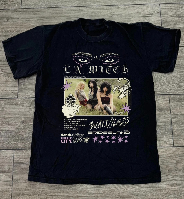 L.A. Witch Band Black Color Full Size Shirt gallery
